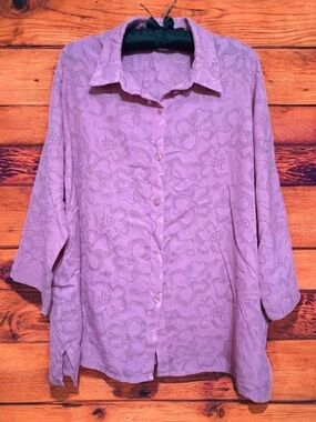 ADRIAN DELAFIELD SEMI SHEER BLOUSE SIZE XX